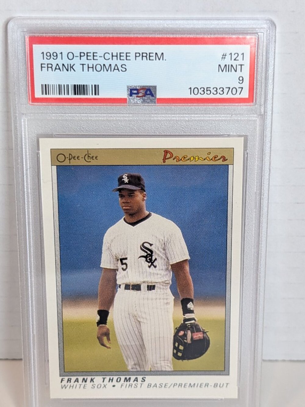 1991  O-Pee-Chee Premier Baseball Frank Thomas #121 PSA 9 Mint